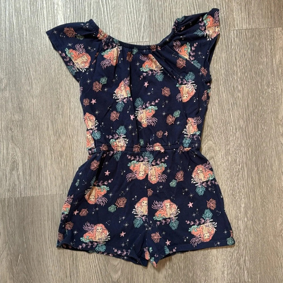Disney's Little Mermaid Girl's One Piece Cotton Romper Size 6 - Picture 1 of 4